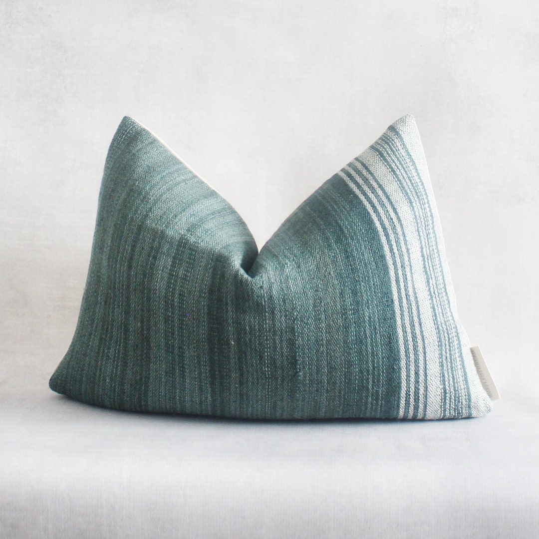 Lumbar Pillow Cover 14x20 Aqua Green Throw Pillow Cover Etsy