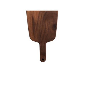 ADE Black Walnut Charcuterie Board, Wooden Cheese Serving Tray with Handle, Rustic Kitchen Gift, Handmade Paddle Cutting Board