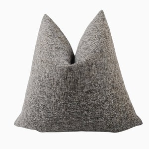 Gray Textured Pillow Cover, Boutique Pillow Covers, Traditional Decorative Throw Pillows, Earthy Grey throw pillow, Gray 20x20 Pillows