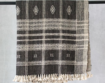 OKÉ - Vintage Indian Wool Throw Blanket