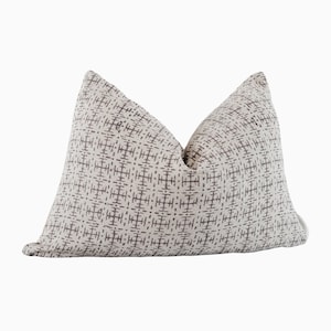 Lumbar Linen Tan Beige Pillow Covers, Neutral Pillow Cover, Light Brown Plaid Throw Pillows, Boutique Pillows, Brown Motif Throw Pillow