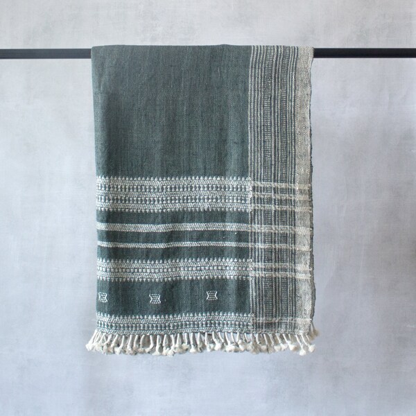 ABUYA - Vintage Indian Wool Throw Blanket