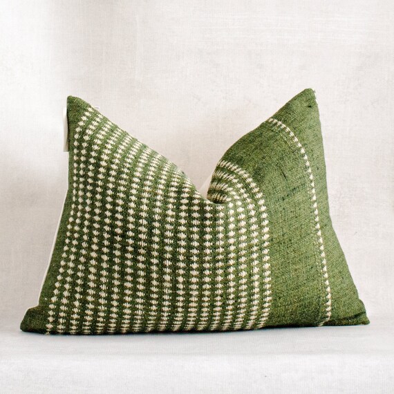 Vintage Indian Wool Lumbar Pillow Cover Boho Throw Pillow Etsy