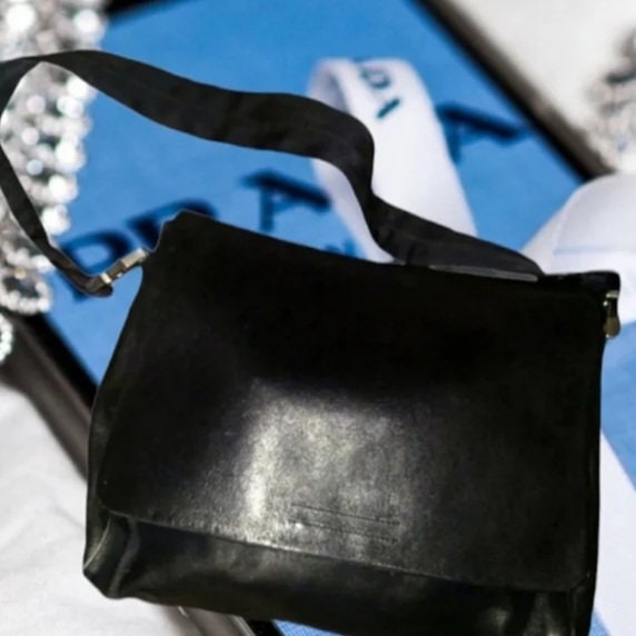 Prada - Men's Triangle Crossbody Bag Messenger - Black - Leather