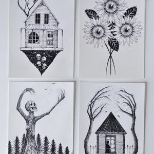 Impressions de cartes postales effrayantes
