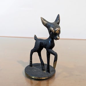 1950s  Hakuli  Israel Bronze Bambi Deer Figurine