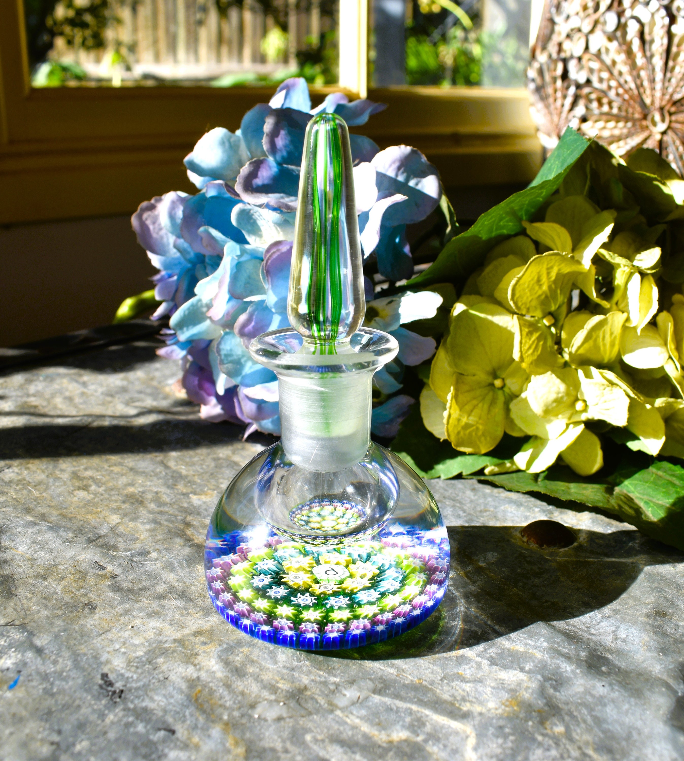 Millefiori ヴィンテージ パースシャー クリフ アート ガラス 香水瓶