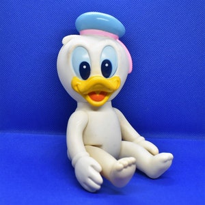 Vintage Disney 1980er Jahre Donald Duck Spielzeug posierbar