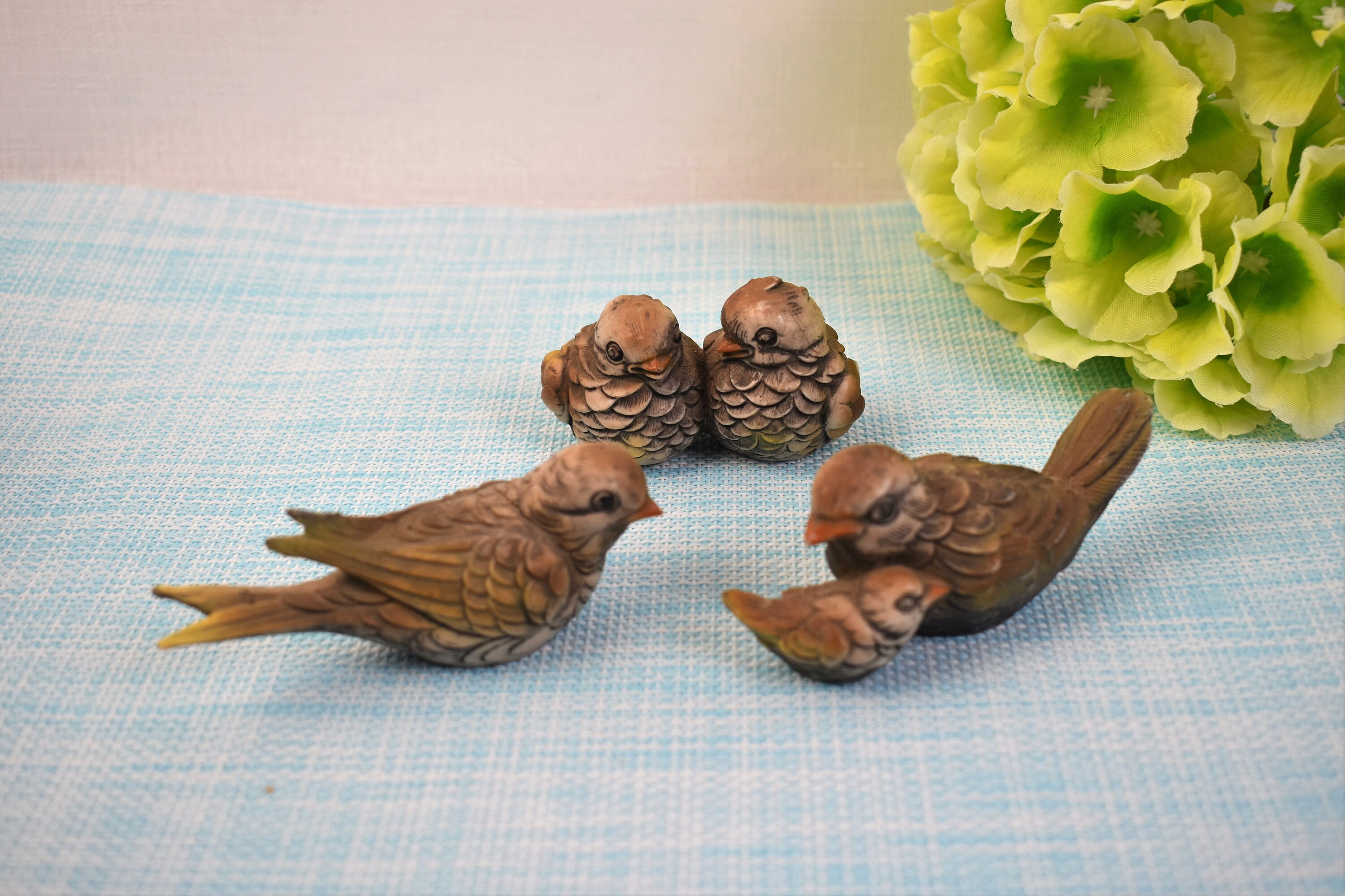Vintage Poly Resin Bird Figurines Sculptures Marked Italy B.L Etsy
