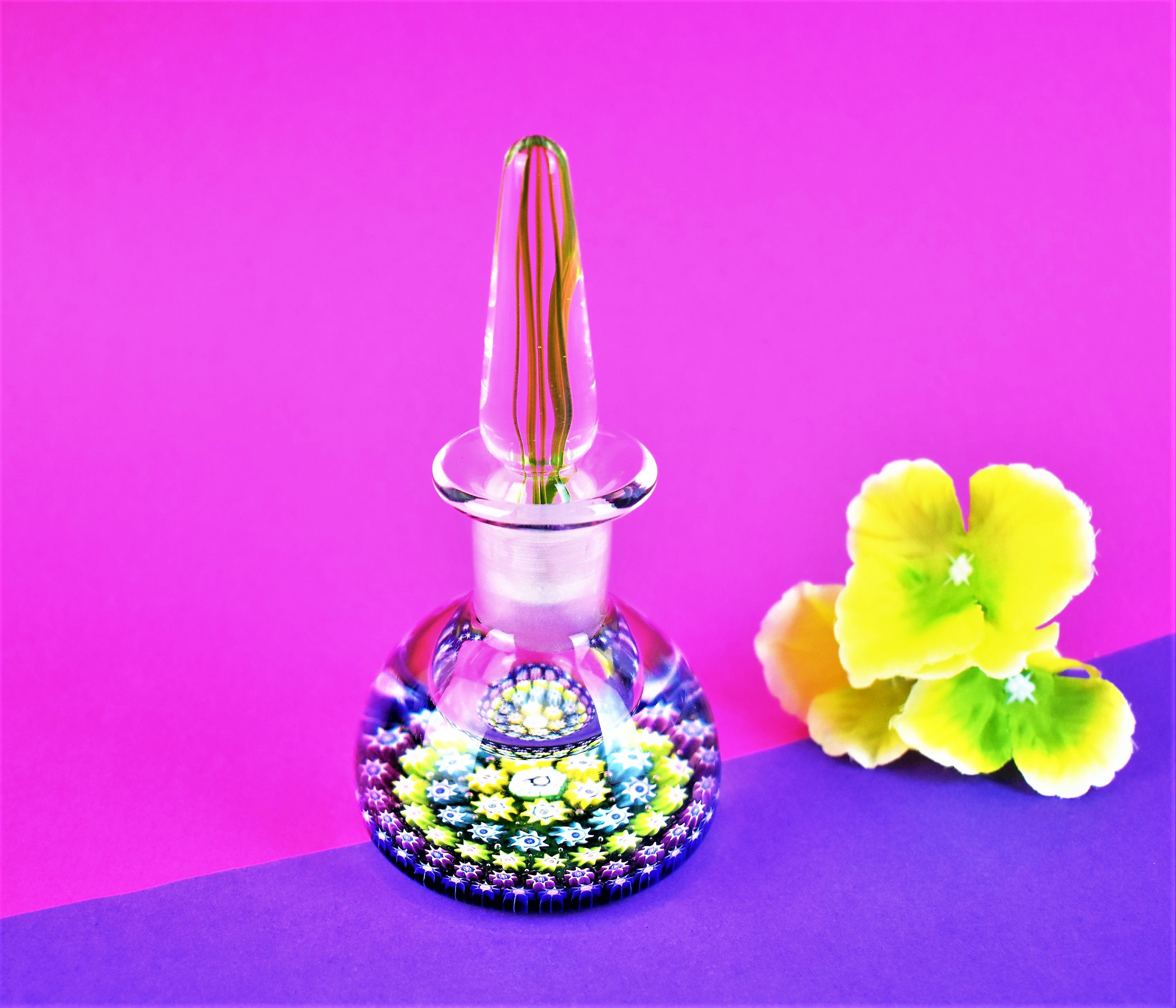 Millefiori ヴィンテージ パースシャー クリフ アート ガラス 香水瓶