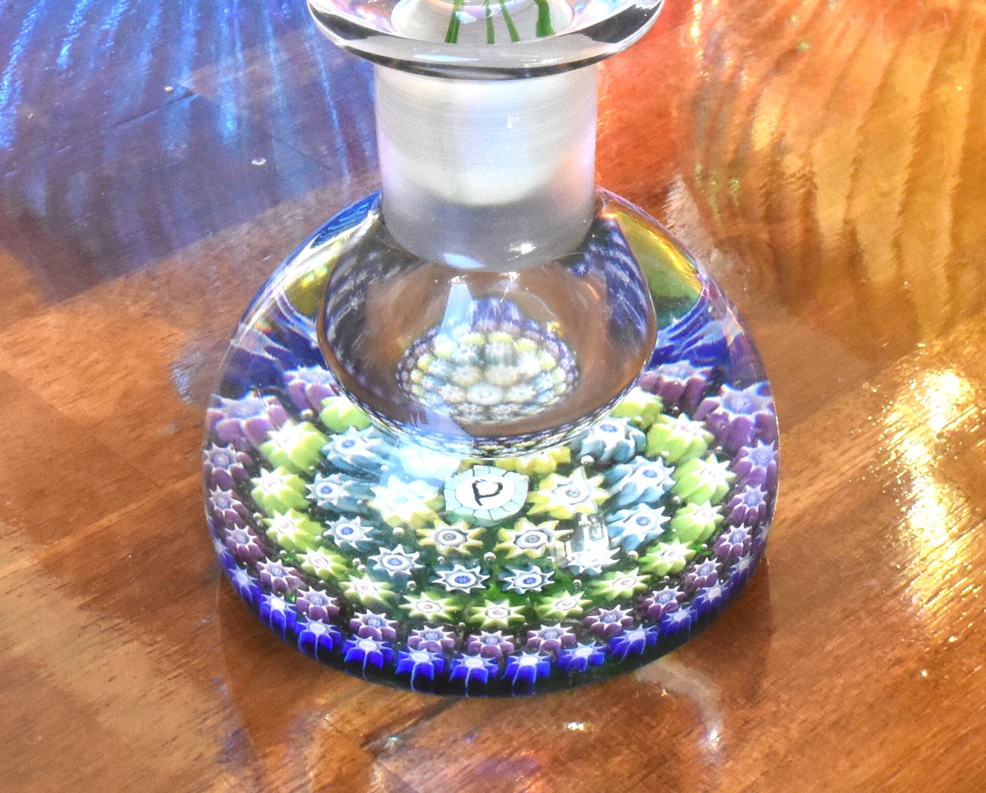 Millefiori ヴィンテージ パースシャー クリフ アート ガラス 香水瓶