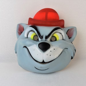 1950s Vintage Disney Productions Celluloid Aristocrats Character face mask with original attached paper label Made in France