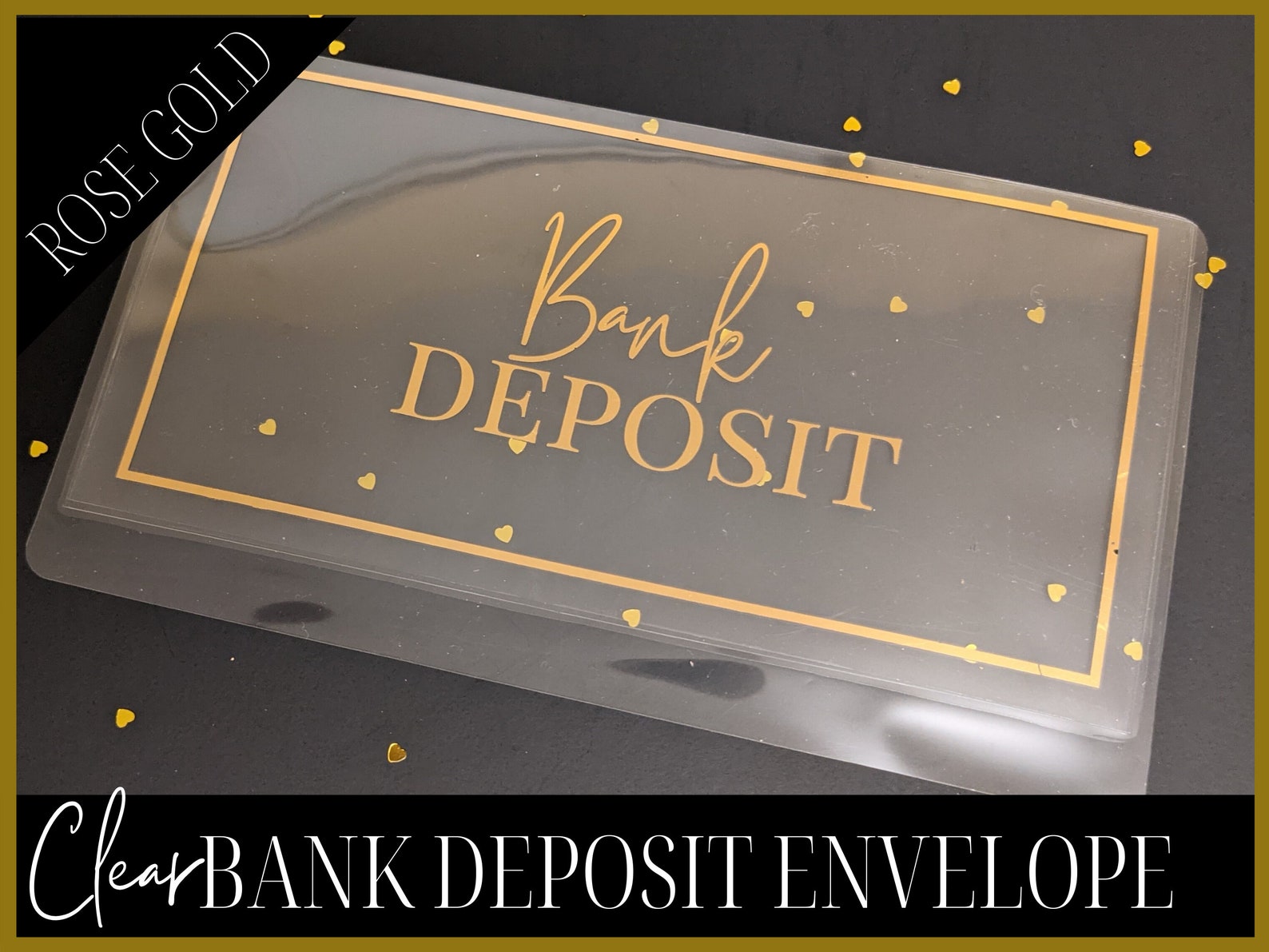 FOILED Clear Bank Deposit Cash Envelope Deposit Envelope Etsy