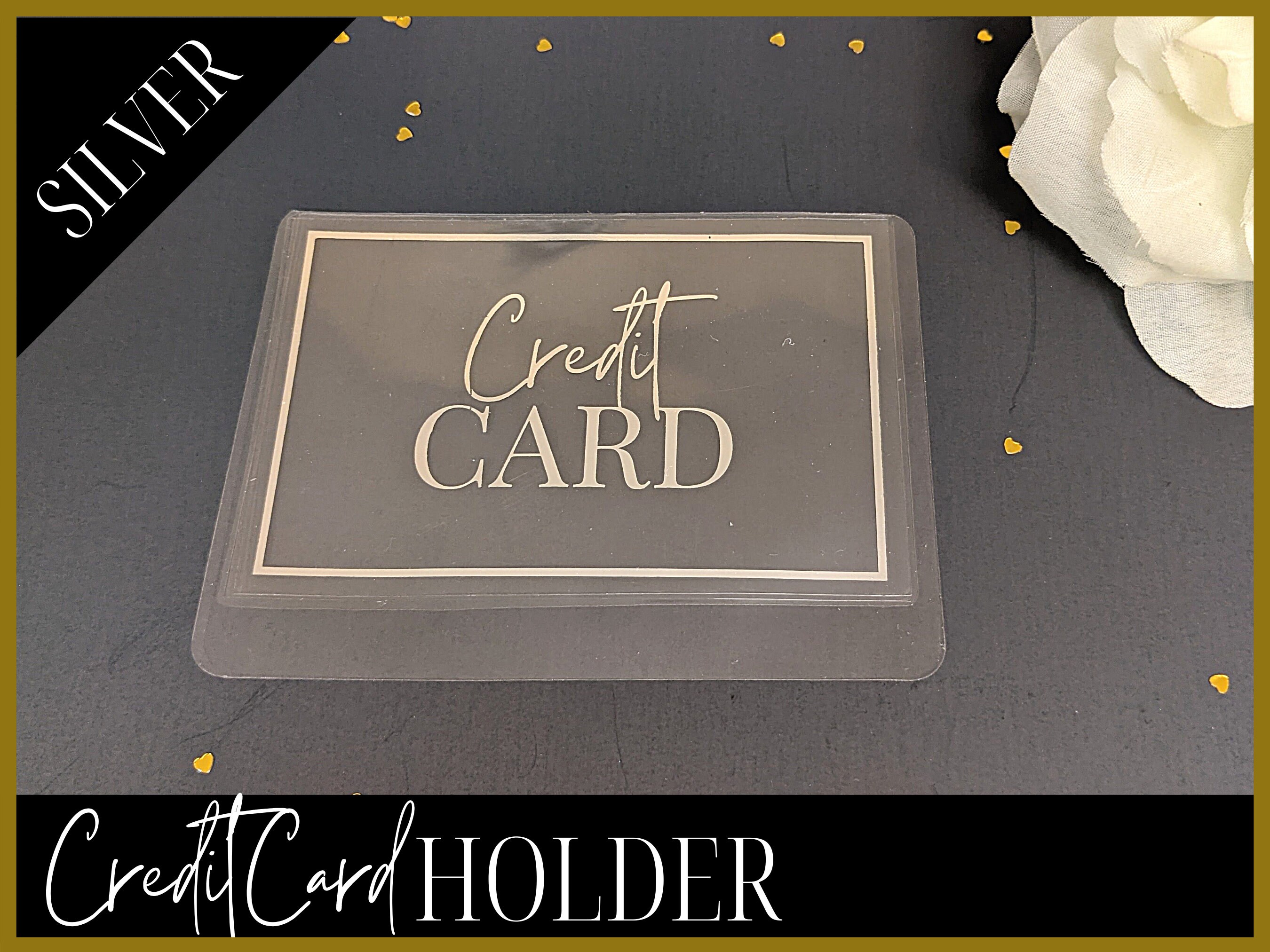FOILED Clear Credit Card Holder Etsy