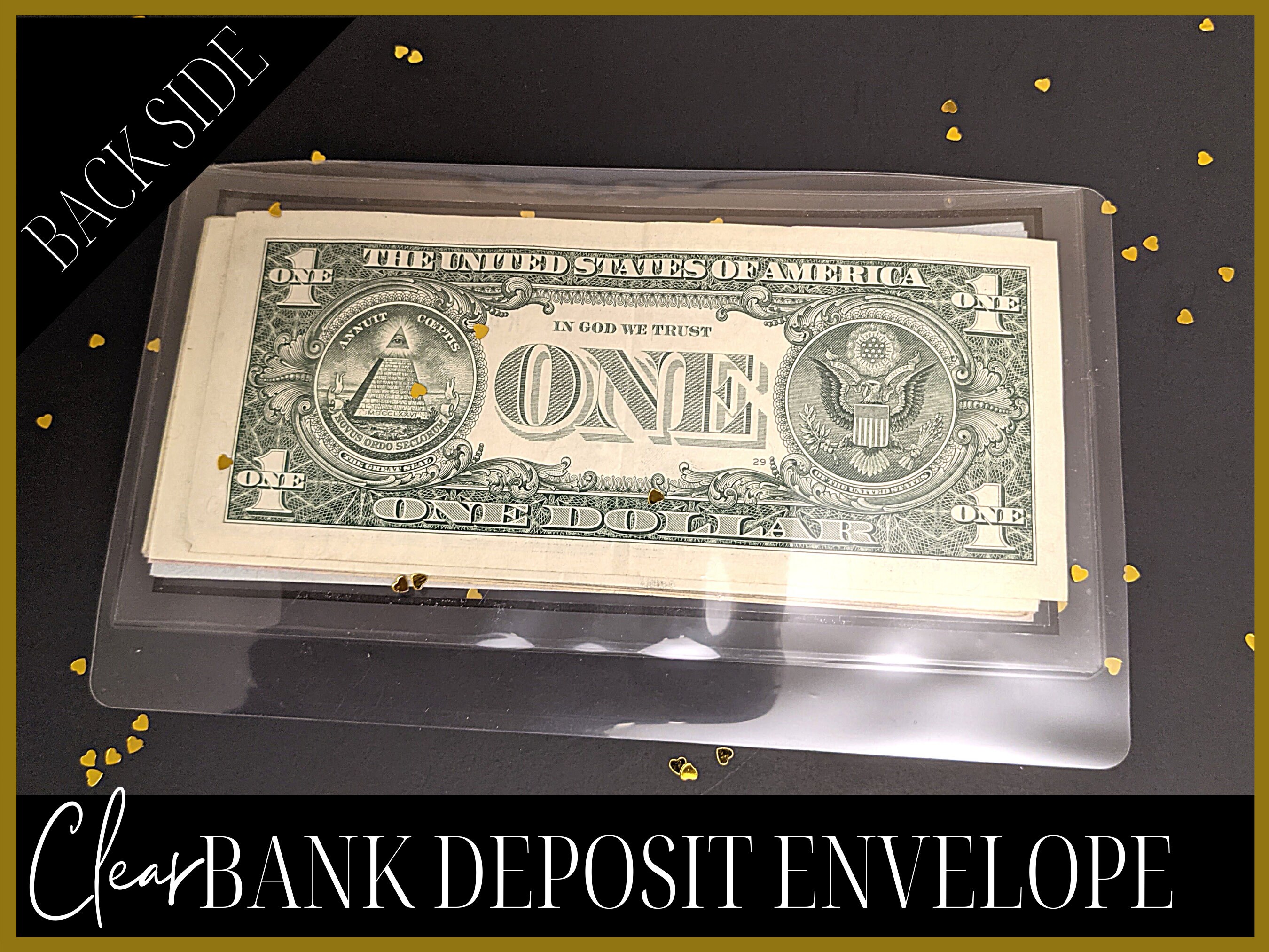 FOILED Clear Bank Deposit Cash Envelope Deposit Envelope Etsy