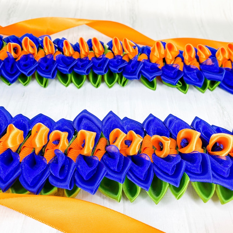 Blue Iris Ribbon Lei - Etsy
