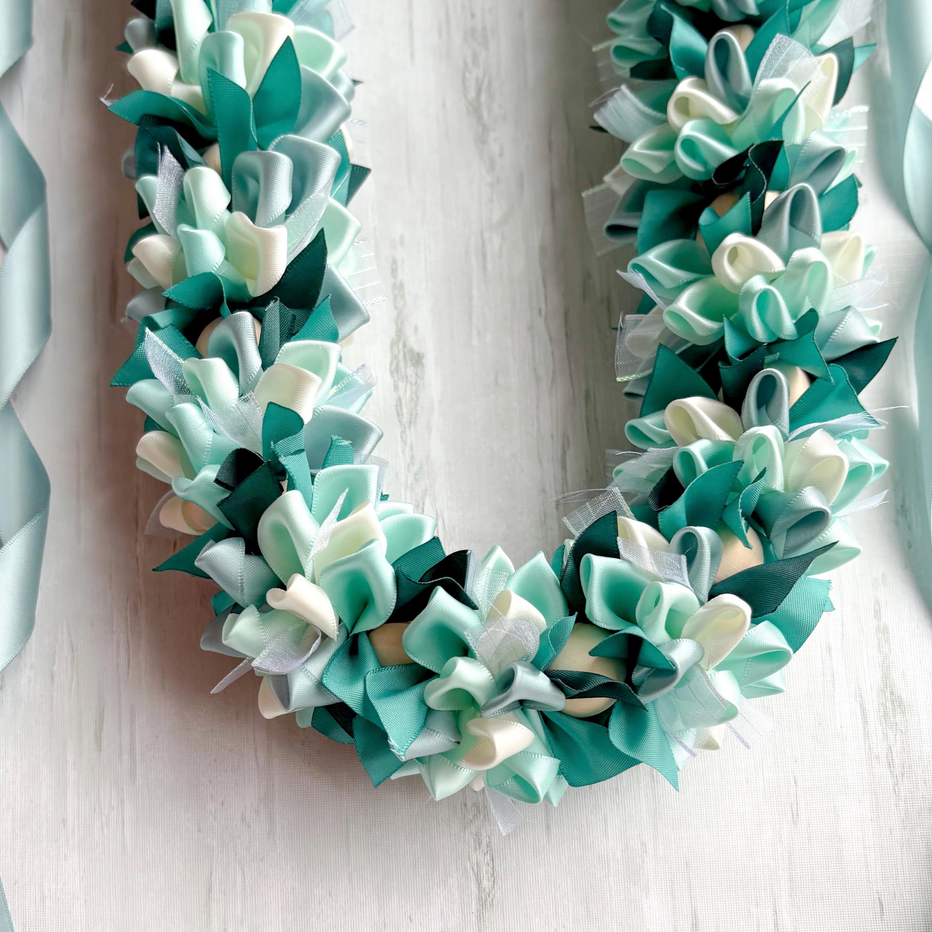 Shell Ribbon Lei Seaside Ribbon Lei - Etsy