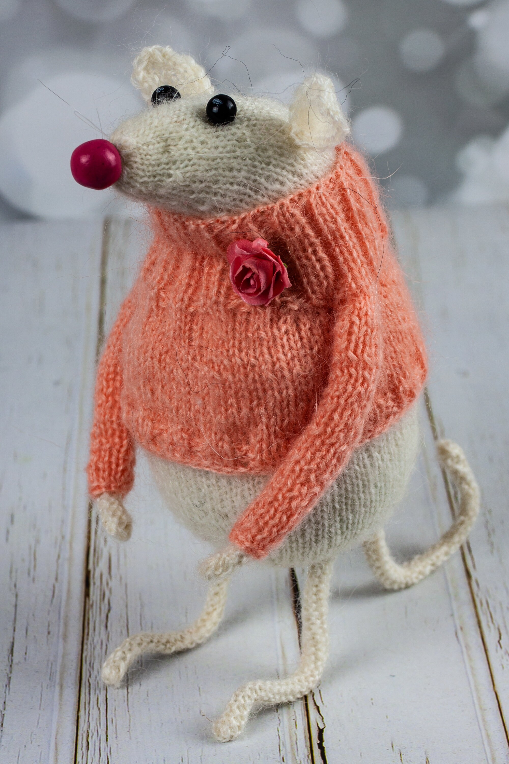 Rat Knitting, Toy Knitting, Mouse Rat, Mouse Toy Gift, Rat Toy, Knit