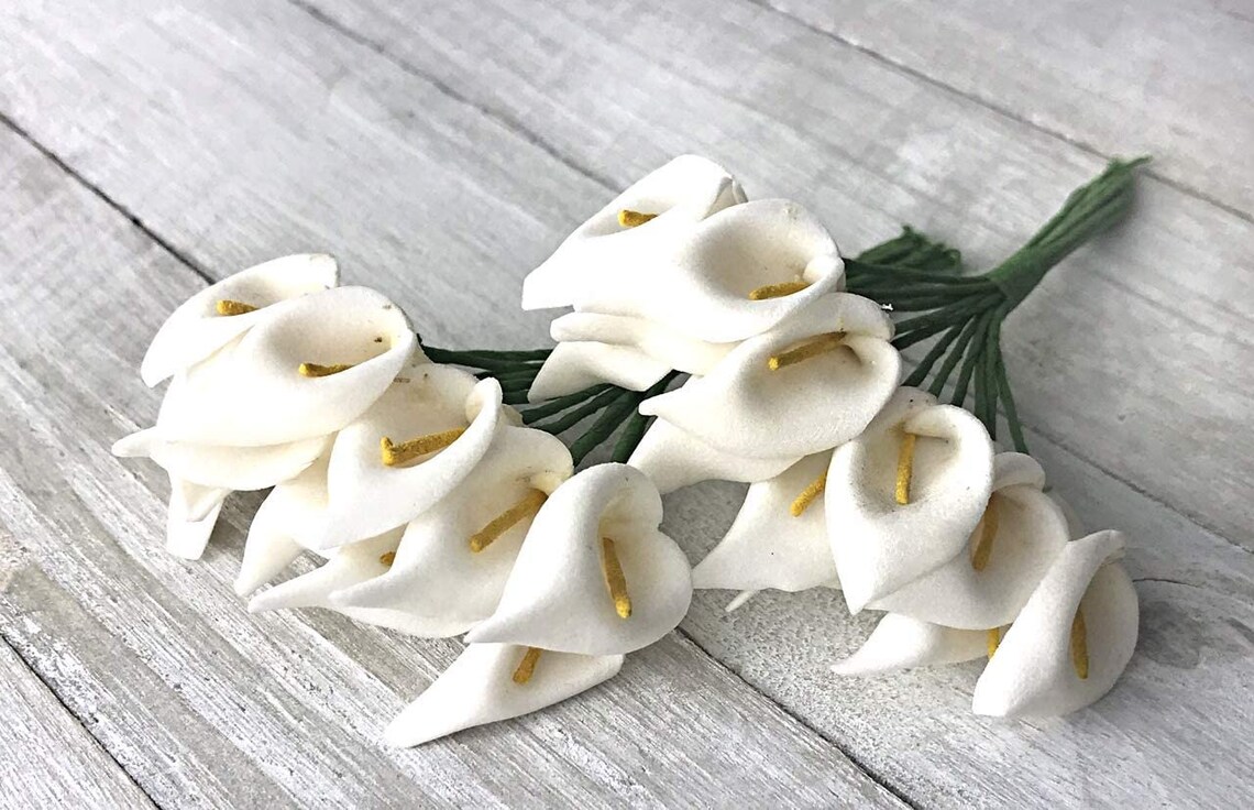 Calla Lily Artificial Flowers 144 PCS Mini Foam Calla Lily Etsy