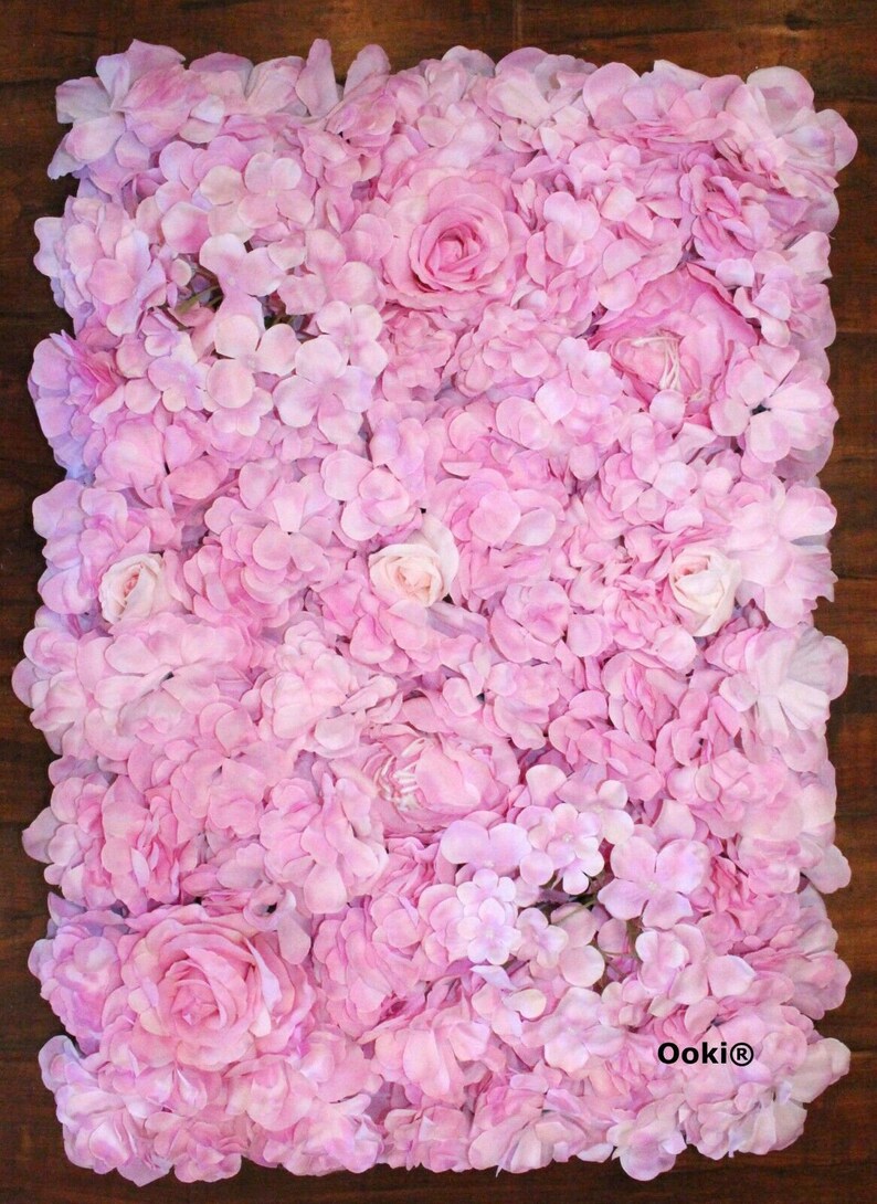 Blush Blooms Decorative Artificial Flower Panel Flower Wall Etsy