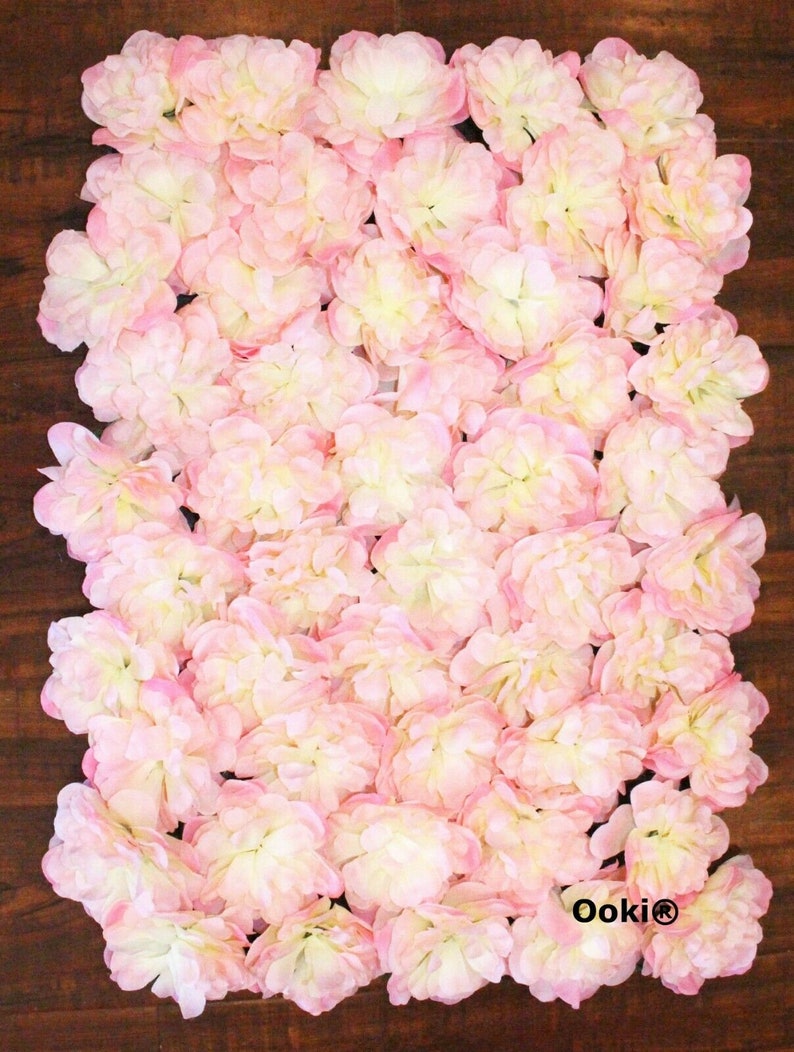Blush Blooms Decorative Artificial Flower Panel Flower Wall Etsy