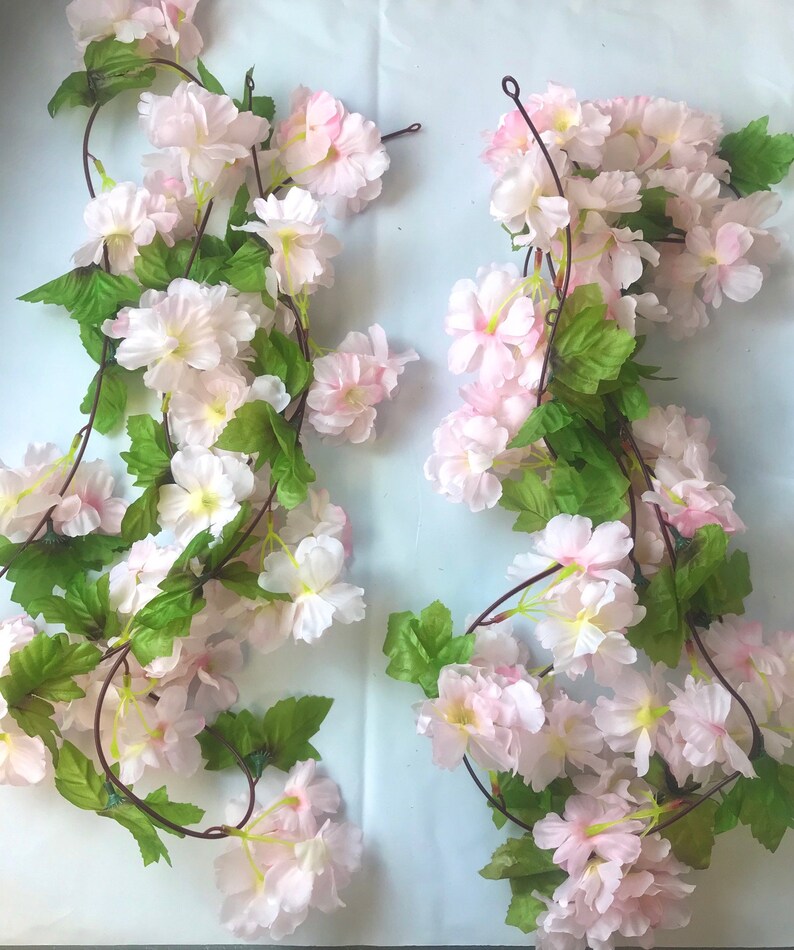 2x 72 Artificial cherry blossom flower garland Hanging Etsy