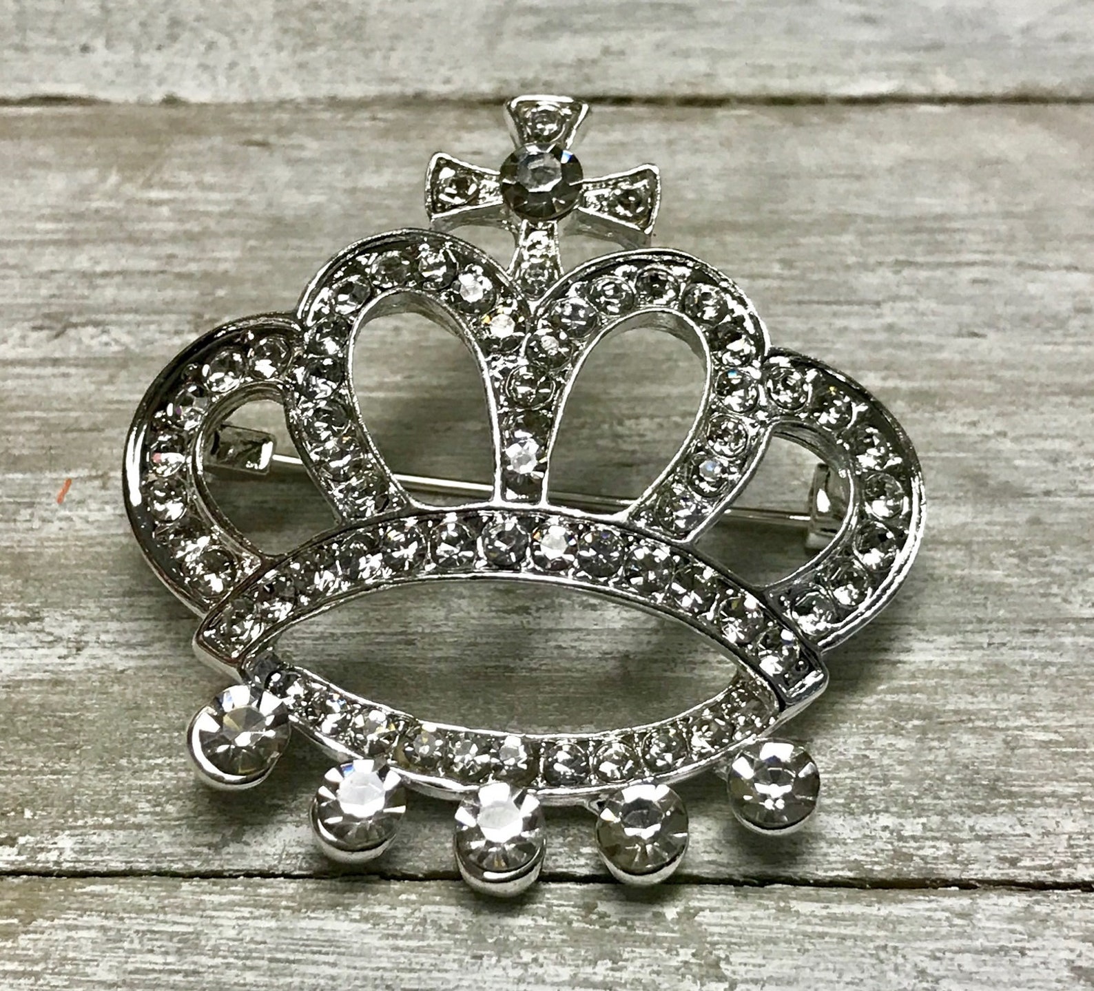 Royal Crown Brooch Pin for Bridal Bouquet Bridesmaid Sash Etsy