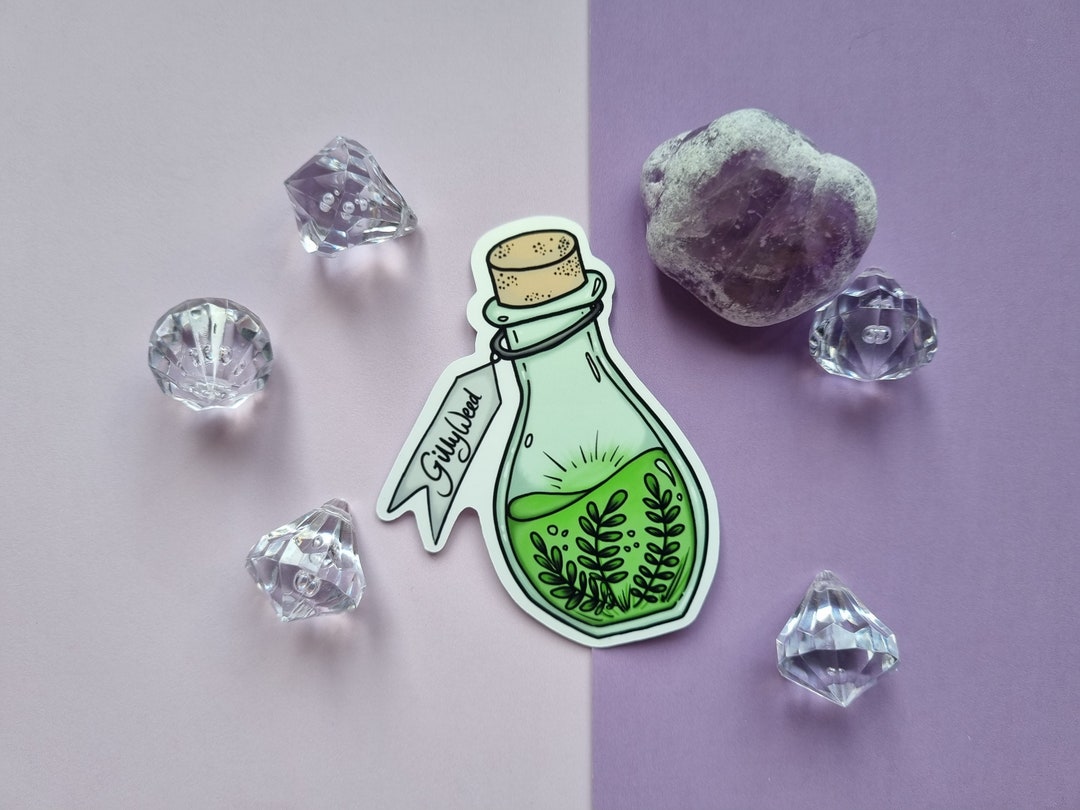 Gillyweed Potion Bottle Vinyl Sticker Glossy Matte Stationary Planner ...