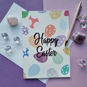 Tarjeta de Pascua Feliz / Tarjeta de Saludos / Tarjeta de Huevo de Pascua / Deseos de Pascua / Tarjeta para Pascua