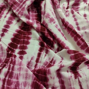 Cotton Hand Shibori Tie Dye Print Fabric For Craft And Women&#39;s Clothing.