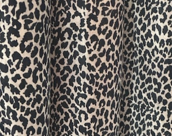 Cortina de veludo com estampa de leopardo: cortinas de algodão estilo boho