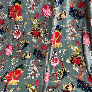 Vintage Style Cotton Velvet luxury Curtain, Boho Curtain, luxury Drapes, Can Be Customized to Blackout Drapes.