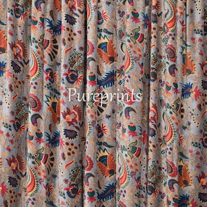Vintage Cotton Velvet luxury Curtain, Boho Curtain, luxury Drapes Housewarming Gift,Can Be Customized.