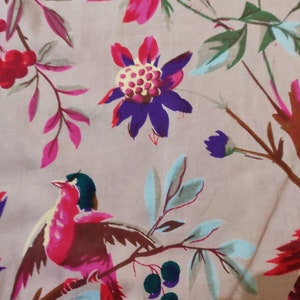 Tropical rainforest Boho Print Fabric For Dress Making, Curtain, Cushion, And Upholestry, Creative Craft.