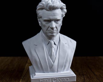 Emil Cioran Bust, Romanian Philosopher and Writer Sculpture, Philosophy Decor
