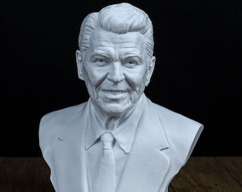 Ronald Raegan Bust, 40th President of the United States Sculpture, Presidential Home Decor