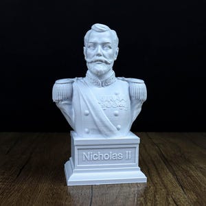 Buste de Nicolas II de Russie, sculpture du tsar Nicolas Romanov