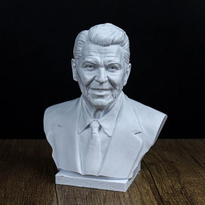 Ronald Raegan Bust, 40th President of the United States Sculpture, Presidential Home Decor
