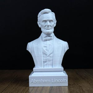 Abraham Lincoln Bust, 16th U.S. President Sculpture, American History Art Decor