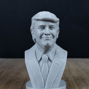 Smiling Donald Trump Bust, 45th American President Sculpture