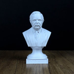 G. K. Chesterton Bust, British Author Sculpture