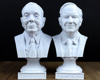 Busto de Warren Buffett y Charlie Munger