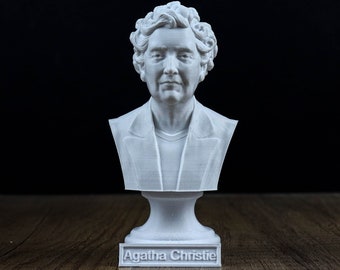 Agatha Christie Bust, English Writer Statue, Gift for Book Lover