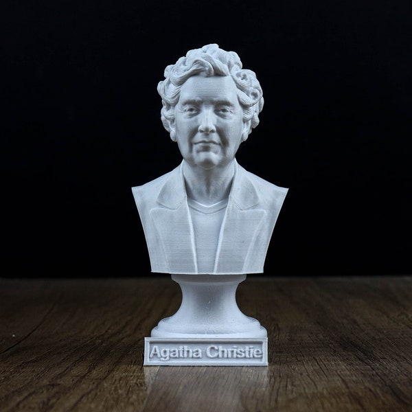 Busto de Agatha Christie, estatua de la escritora inglesa, regalo para los amantes de los libros