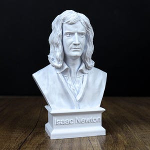 Sir Isaac Newton Bust, English Mathematician, Physicist, Astronomer, Alchemist, Theologian, and Author
