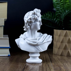 Apollo Bust Sculpture, 15cm (5.9&quot;) Greek God Figurine, Greek Mythology Gift