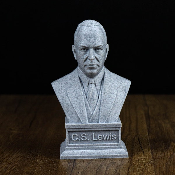 C.S. Lewis Bust, British Writer Statue, Sculpture Decoration