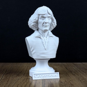 Popiersie Mikołaja Kopernika, renesansowa statua erudyty, dekoracja rzeźbiarska, prezent dla miłośnika astronomii, wystrój domu