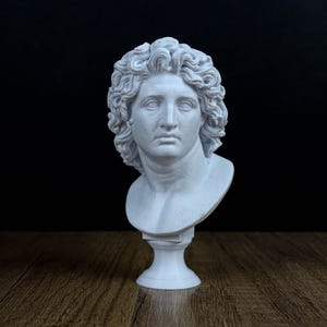 Alexander the Great Statue, Bust, Alexander III of Macedon Head Portrait