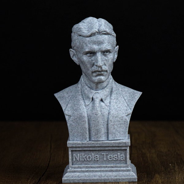 Nikola Tesla Bust, Serbian-American Inventor Statue, Sculpture Decor